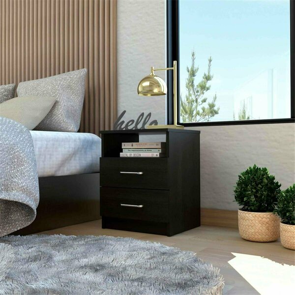 Depot E-Shop Salento Nightstand, Black DE-MLW4760